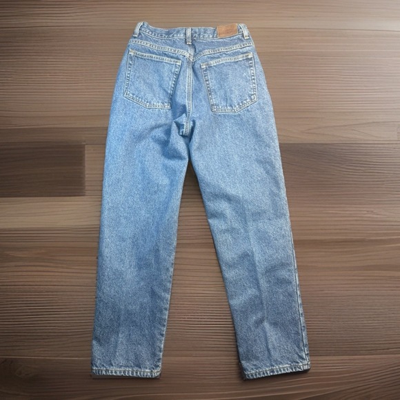 L.L. Bean Double L Relaxed Fit Jeans Womens 10R Blue Denim Cotton Flannel Lined - Picture 4 of 10
